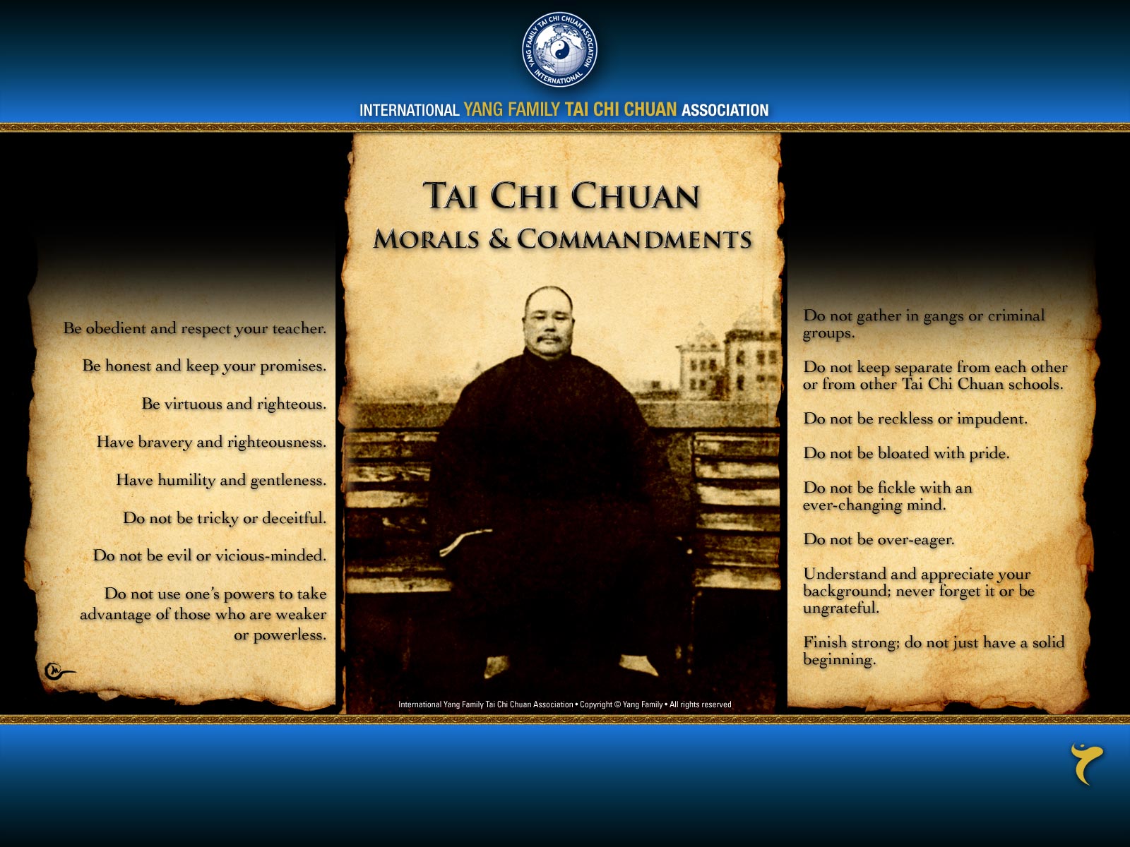 Tai Chi Chuan Morals & Commendments - Frases Do Tai Chi Chuan , HD Wallpaper & Backgrounds
