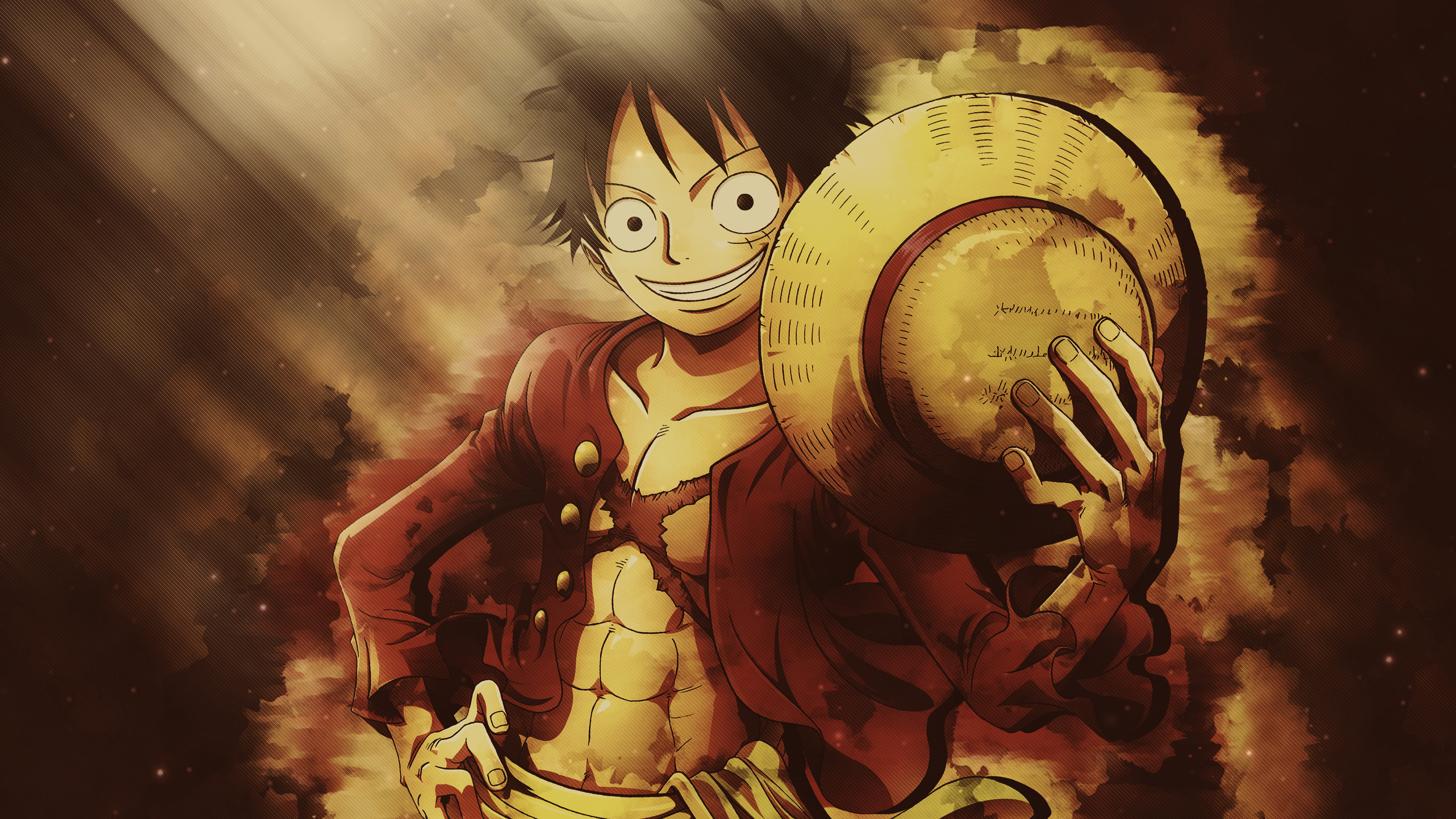 One Piece Monkey D Luffy Straw Hat Portrait Uhd 4k - One Piece 4k , HD Wallpaper & Backgrounds