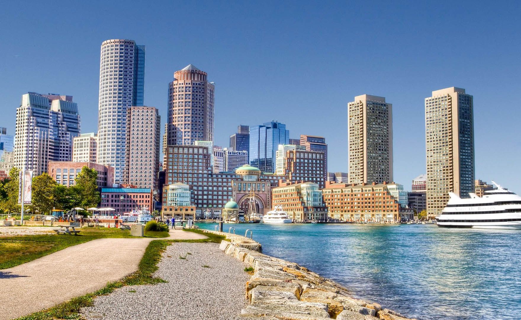 Boston Skyline Hd Wallpaper - City Of Boston , HD Wallpaper & Backgrounds