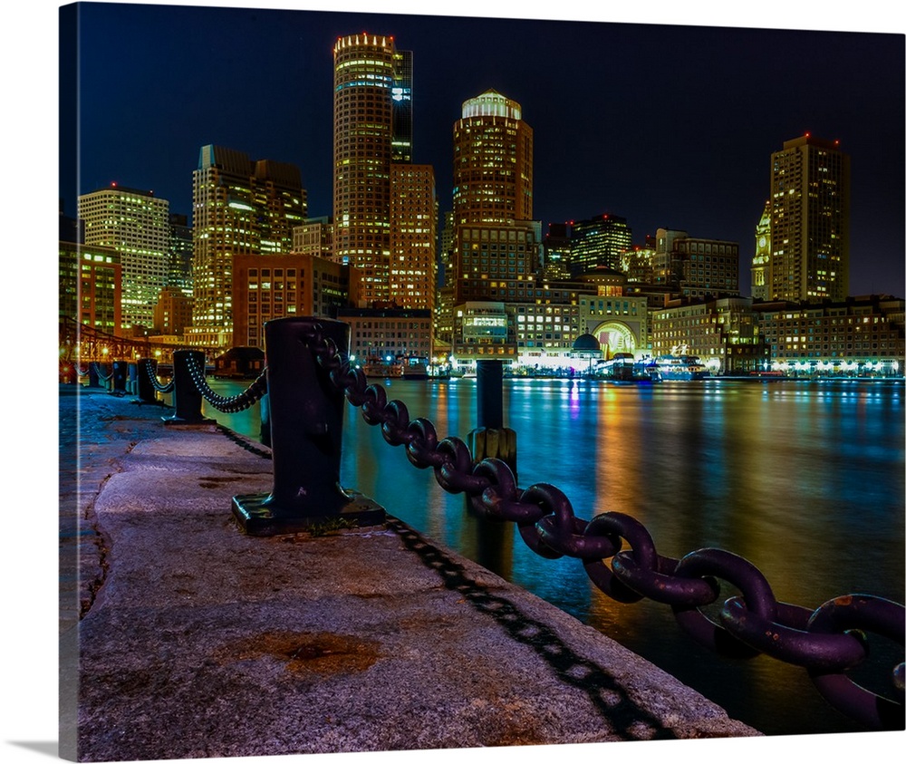 Boston Skyline 24 X19 Gallery-wrapped Canvas - Cityscape , HD Wallpaper & Backgrounds