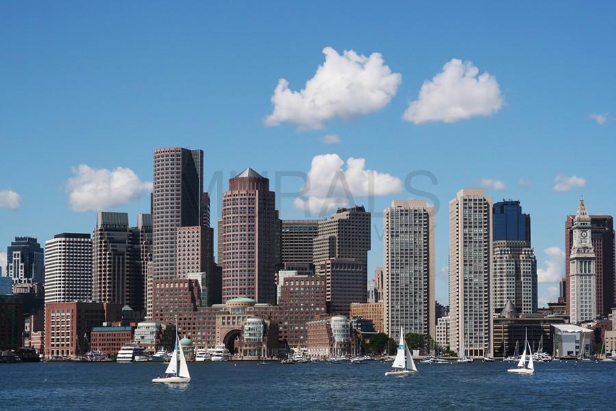 Boston Skyline Wallpaper - Boston Harbor , HD Wallpaper & Backgrounds