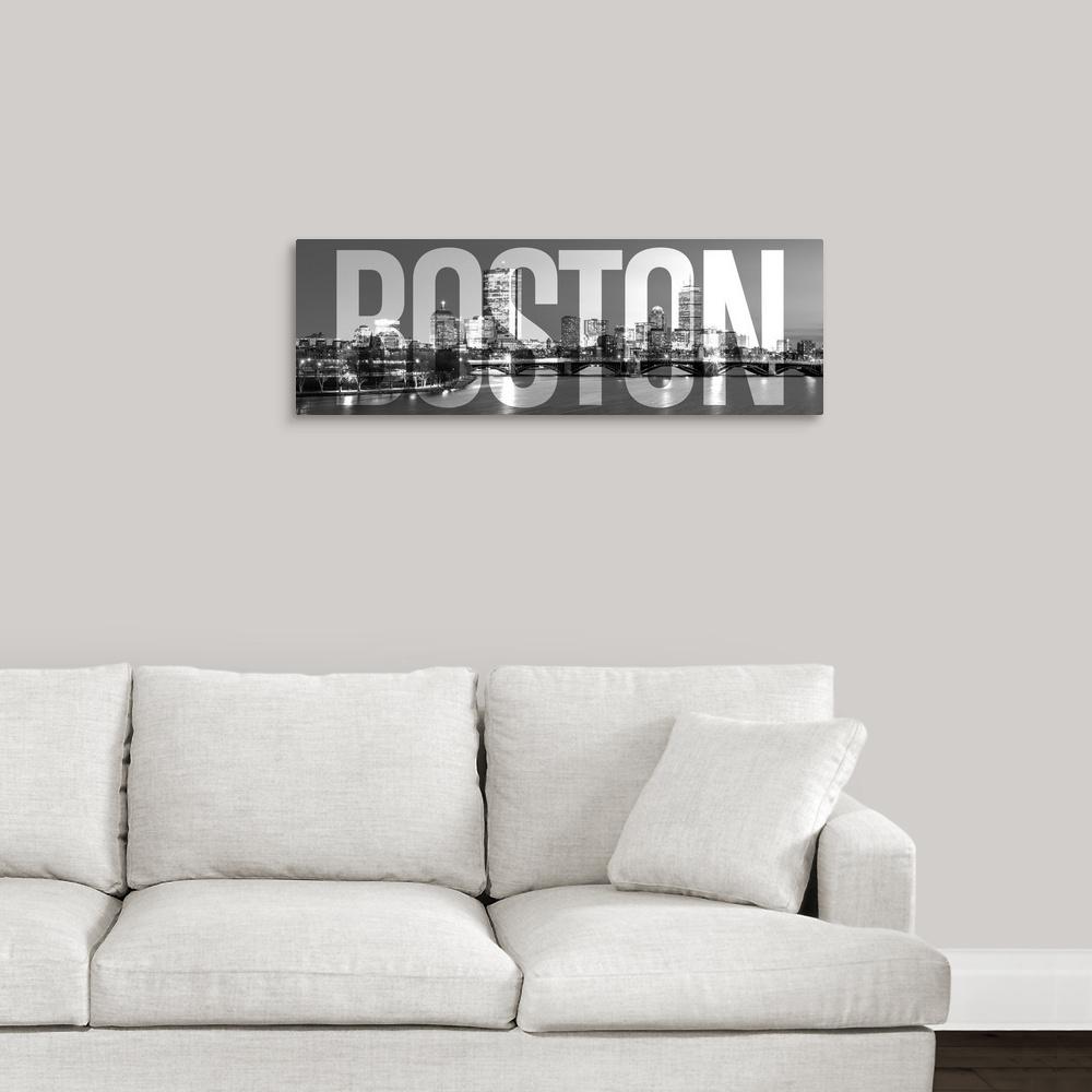 Greatbigcanvas Boston Skyline, Transparent Overlay - Sofa Bed , HD Wallpaper & Backgrounds