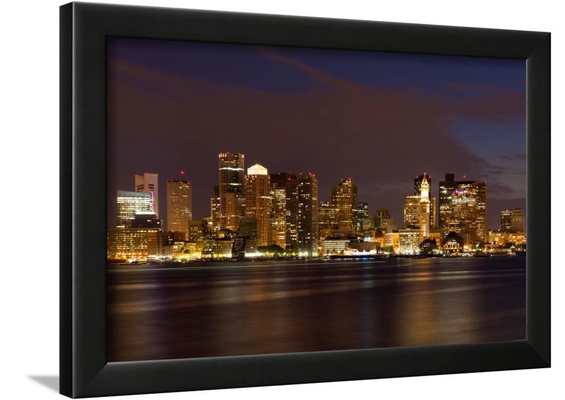 Boston Skyline By Night From East Boston, Massachusetts - ماساچوست ایالات متحده آمریکا , HD Wallpaper & Backgrounds
