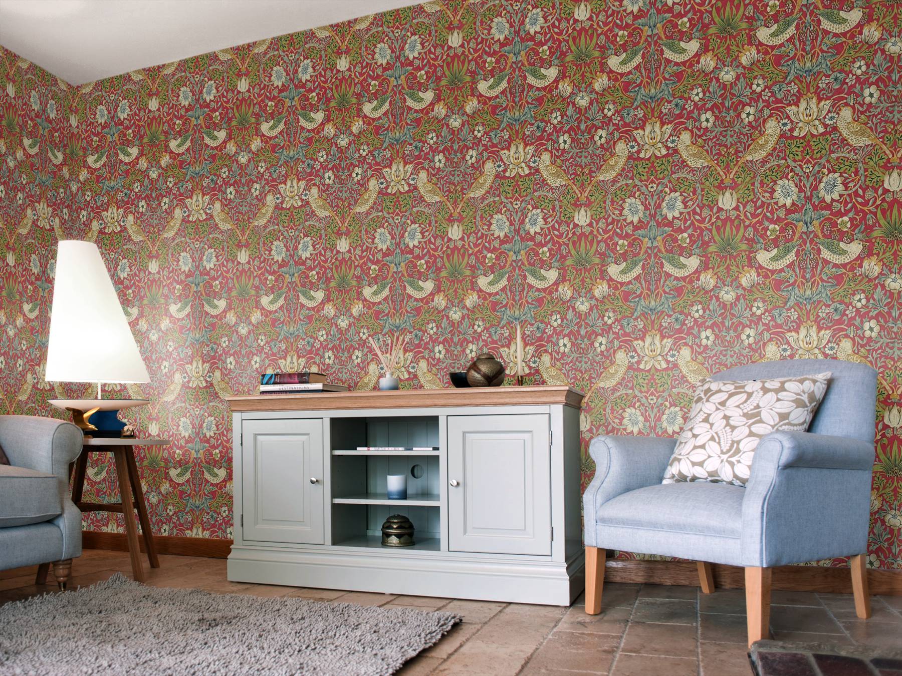 Strawberry Thief Roomset Image - Ralph Lauren Coco De Mer , HD Wallpaper & Backgrounds