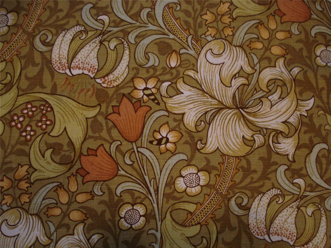 Vintage Fabric Sandersons William Morris 039 Golden - Motif , HD Wallpaper & Backgrounds