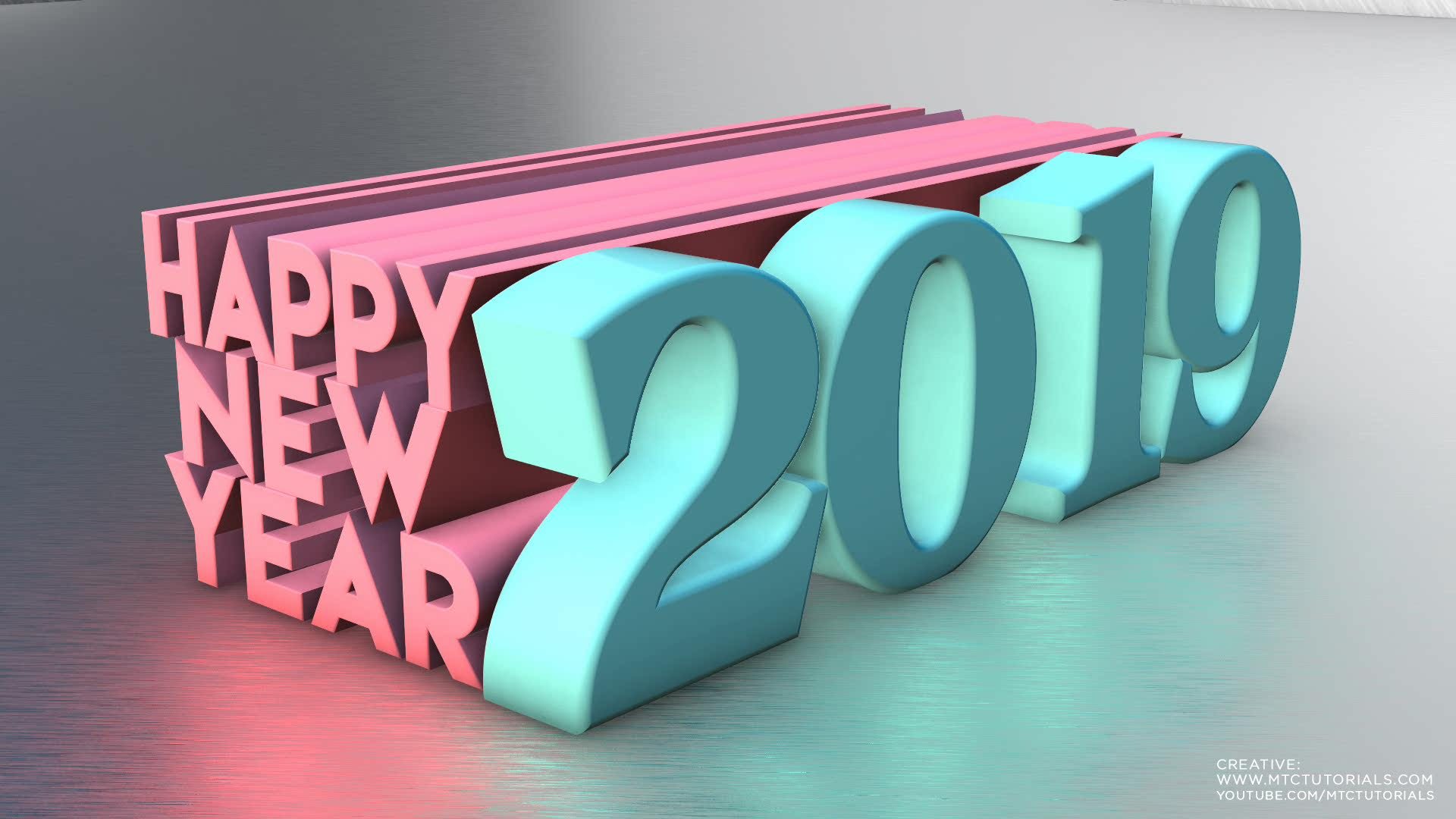 Happy New Year 3d Wallpapers Free Mtc Tutorials - Graphic Design , HD Wallpaper & Backgrounds