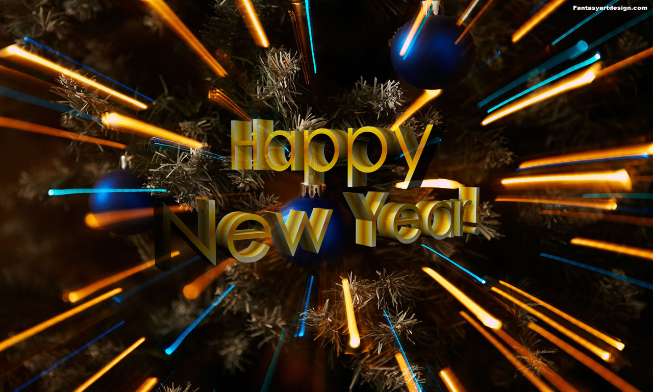 Free Computer Desktop Wallpaper - 3d New Year Cards , HD Wallpaper & Backgrounds