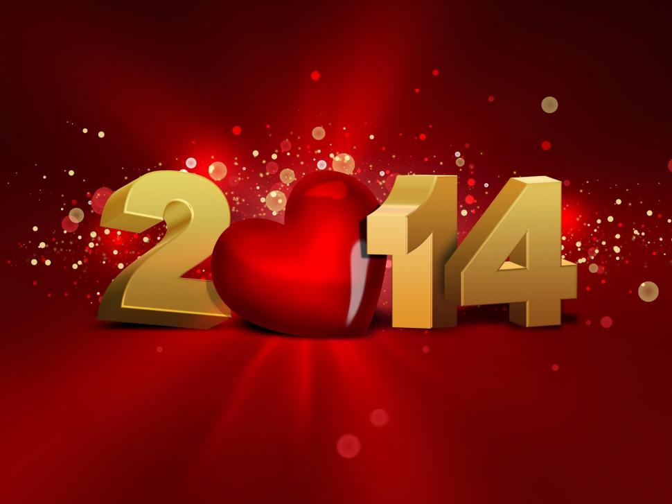 Lovely 3d Wallpaper Of New Year 2014 Wallpaper - New Year , HD Wallpaper & Backgrounds
