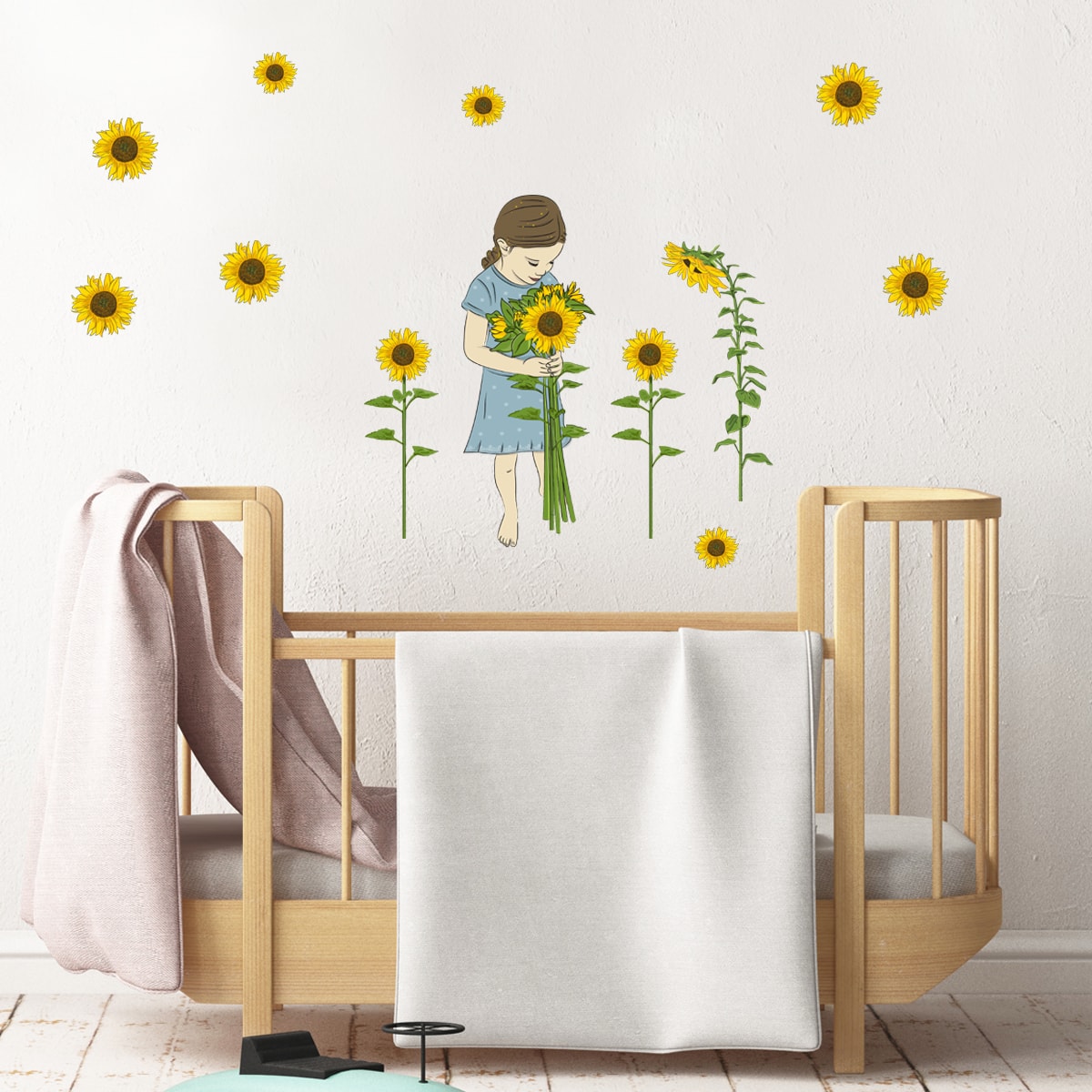 Sunflower Wall Stickers - Wall Decal , HD Wallpaper & Backgrounds