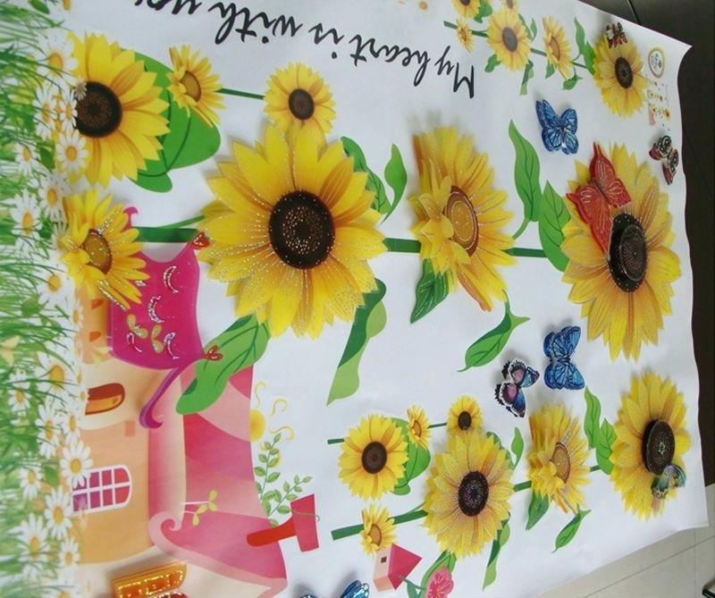 Sunflower Garden Farm Wall Sticker Decals Wallpaper - Sunflower , HD Wallpaper & Backgrounds