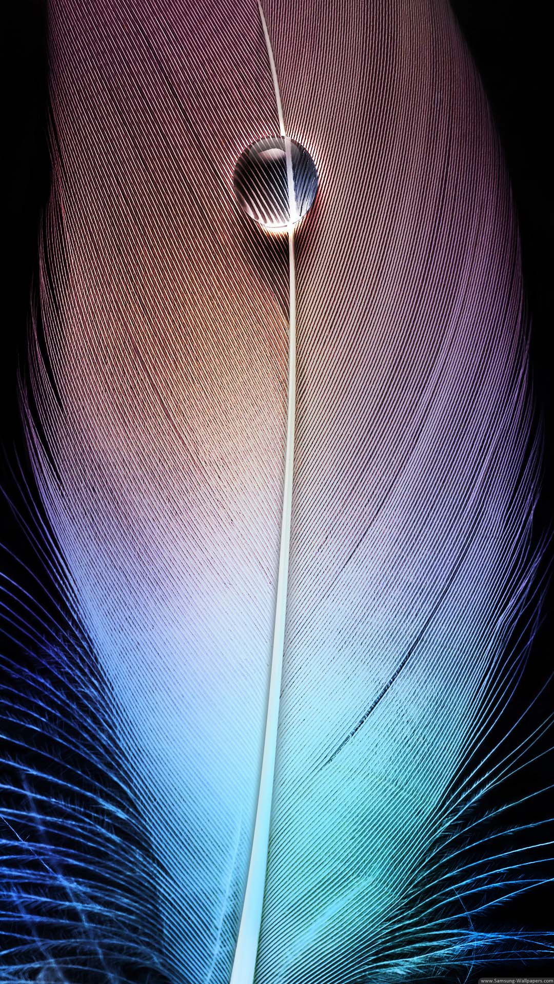 Feather Drops Lock Screen Samsung Galaxy Note 3 Wallpaper - Lock Screen Wallpaper Feathers , HD Wallpaper & Backgrounds