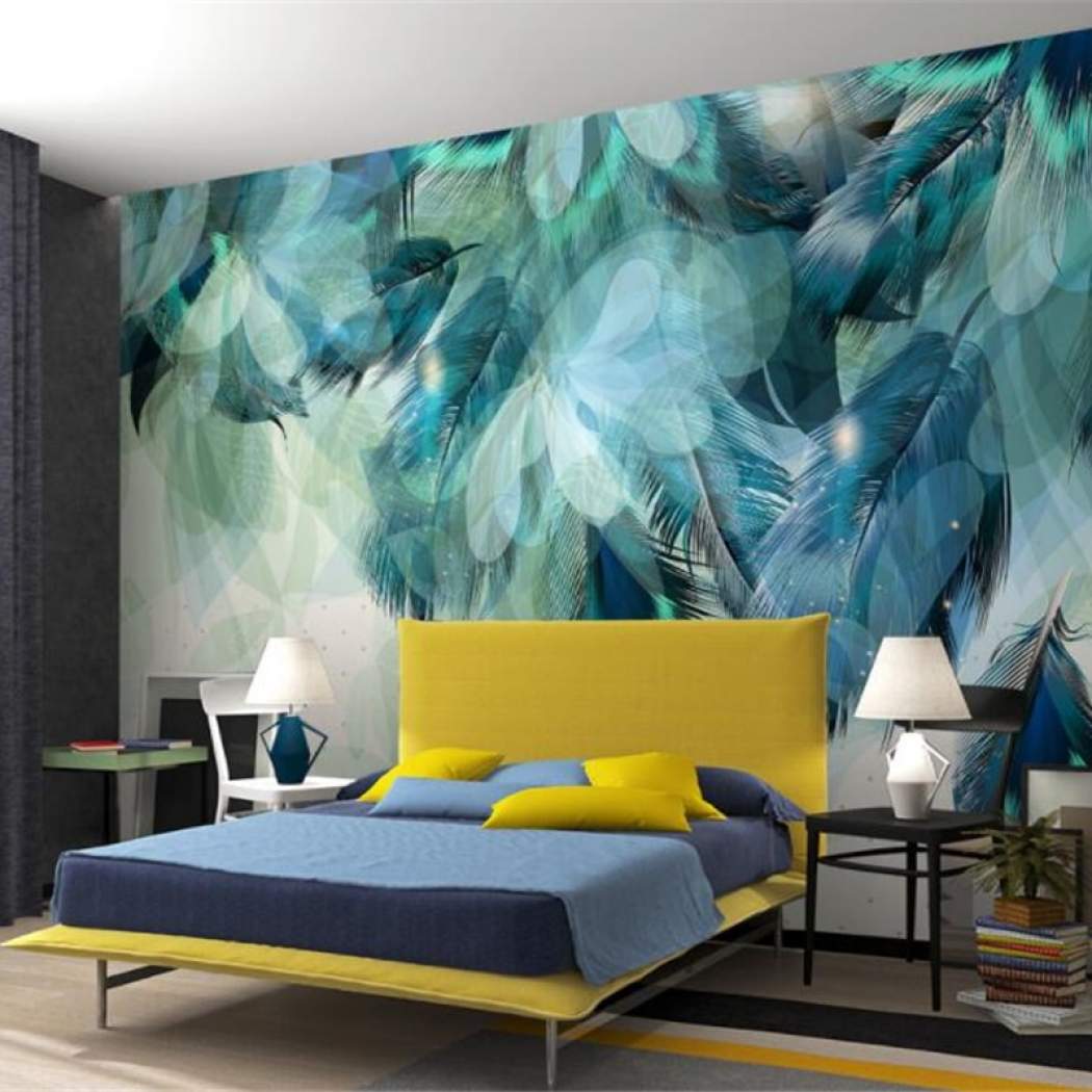 Beibehang Custom Wallpaper Large High Quality 3d Fashion - Blue Wallpaper For Master Bedroom , HD Wallpaper & Backgrounds