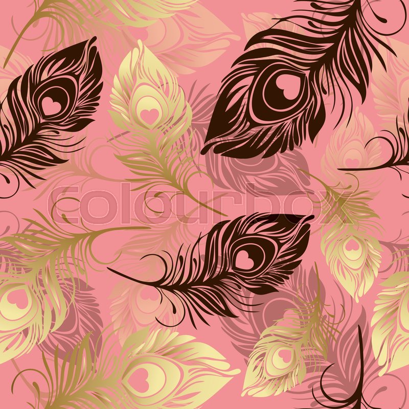 Pink And Gold Feather Background , HD Wallpaper & Backgrounds