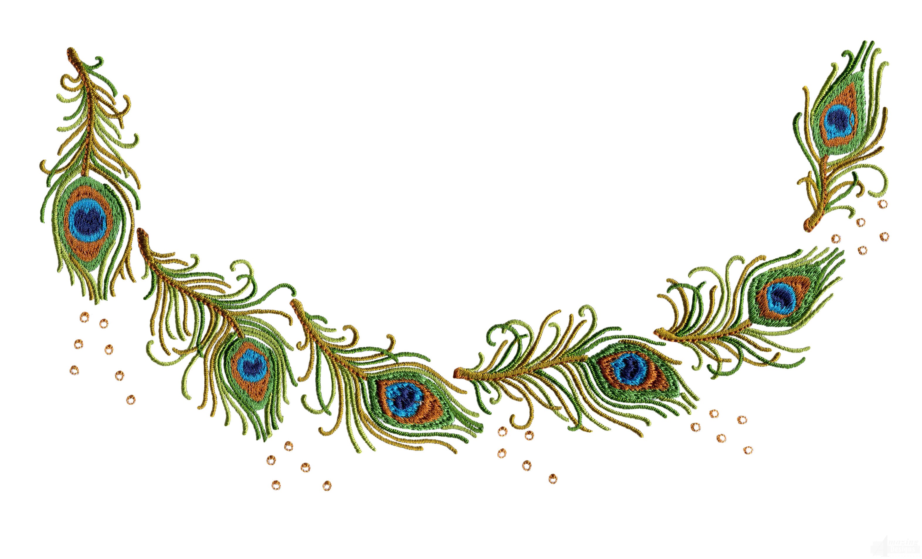 Feather Clipart Design - Peacock Feather Design Border , HD Wallpaper & Backgrounds