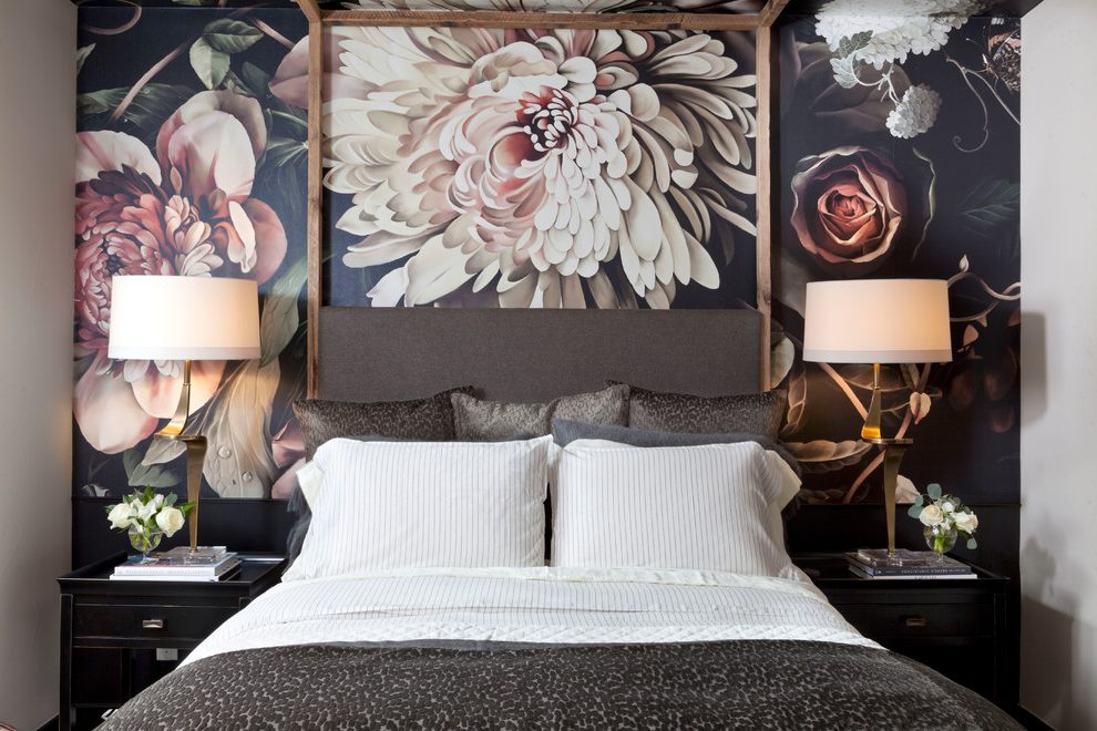 Denver Colorful Floral Wallpaper Bedroom Eclectic With - Still Life With Flowers And A Watch , HD Wallpaper & Backgrounds
