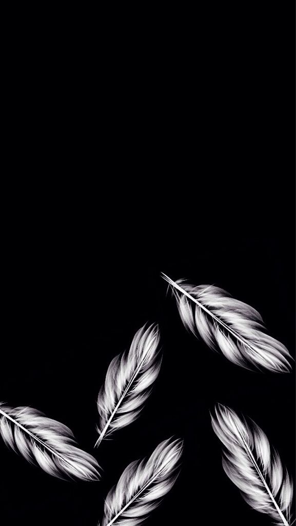 Feather Wallpaper For Iphone - Black And White Phone , HD Wallpaper & Backgrounds