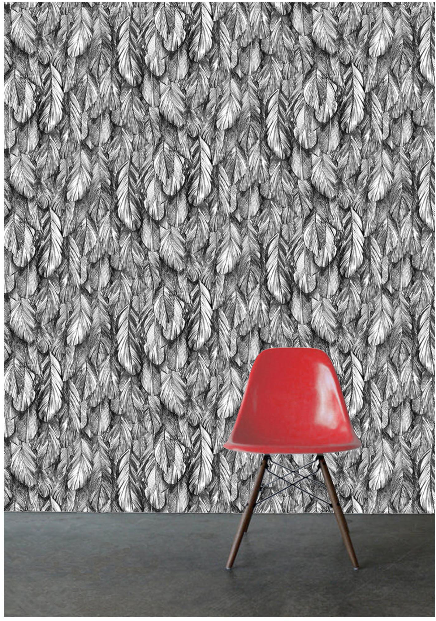 Feather Silver Wallpaper Design - Wall , HD Wallpaper & Backgrounds
