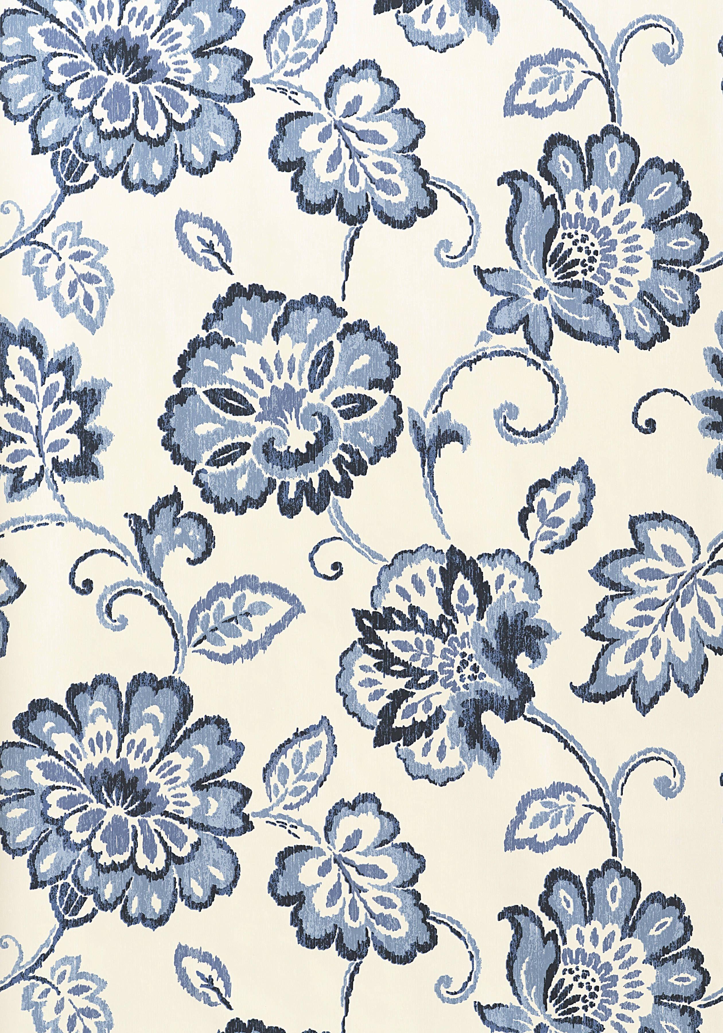 Navy Blue Floral Wallpaper - Green And Pink Wallpaper Floral , HD Wallpaper & Backgrounds