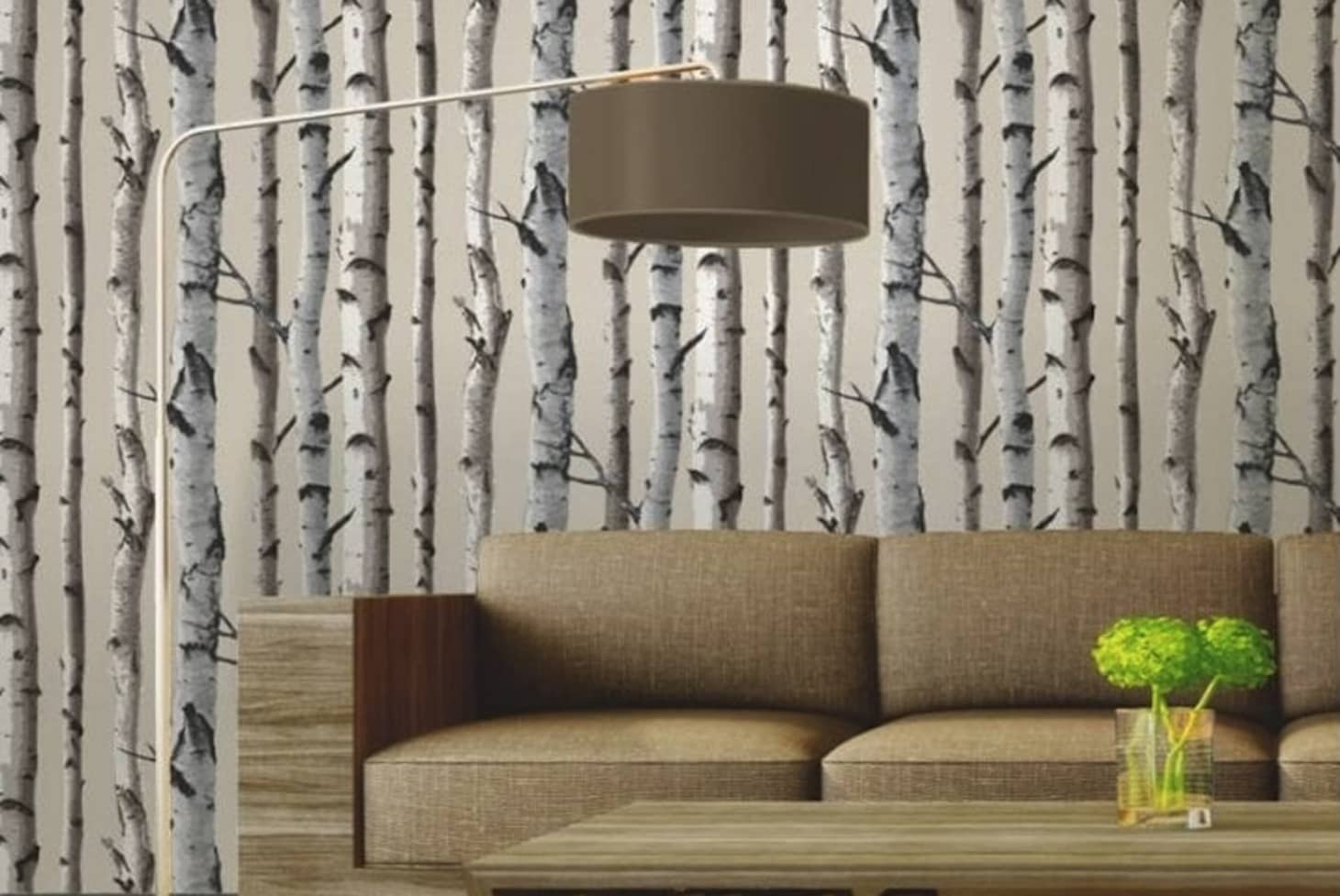Birch Tree Wallpaper Beige , HD Wallpaper & Backgrounds