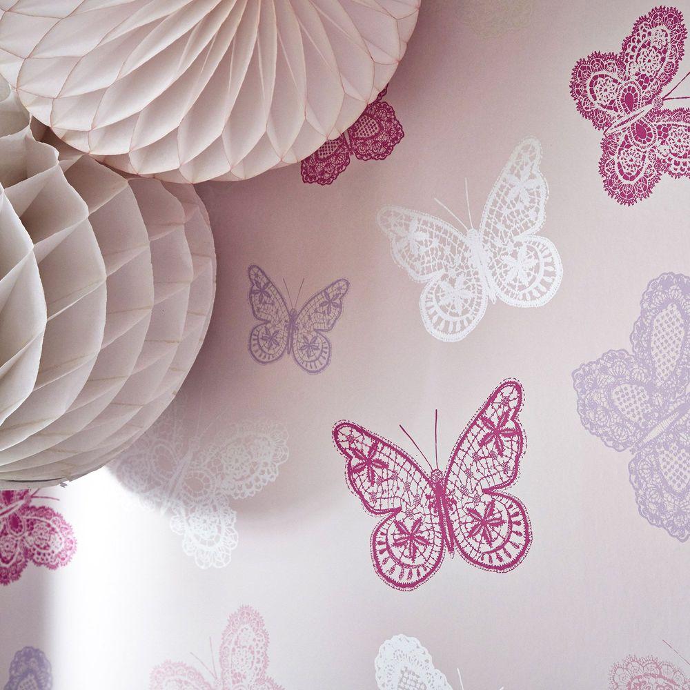 Butterfly Pink Removable Wallpaper Sample - Graham & Brown Butterfly , HD Wallpaper & Backgrounds