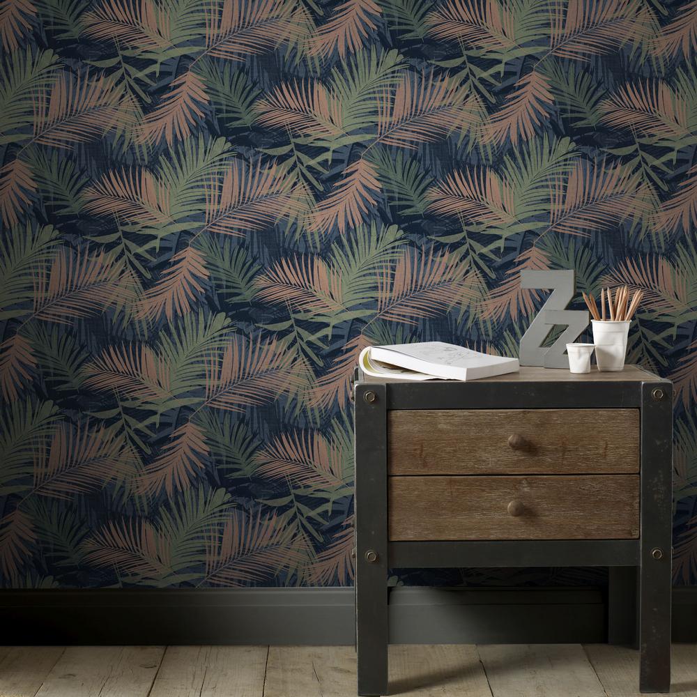 Graham & Brown Jungle Glam Blue, Green And Copper Removable - Graham And Brown Jungle Glam , HD Wallpaper & Backgrounds