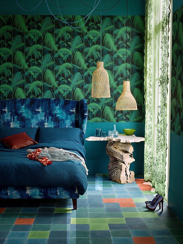 Cole And Son Jungle Wallpaper - Palm Print Wallpaper Bedroom , HD Wallpaper & Backgrounds