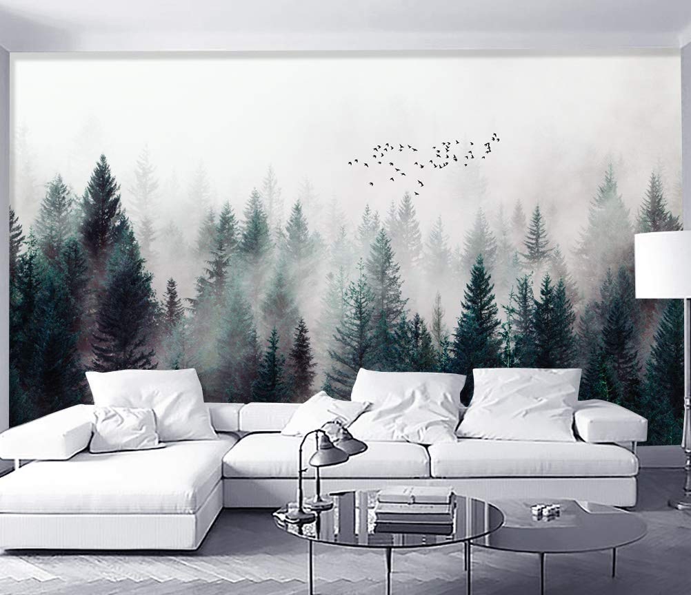 Murwall Dark Forest Wallpaper Misty Jungle Wall Mural - Pacific Northwest Trees , HD Wallpaper & Backgrounds