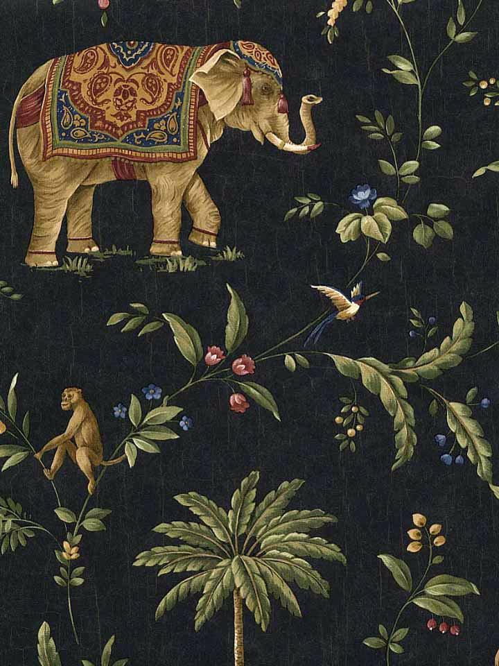 Animal Print Wallpaper Borders Animal Print Wallpaper - Indian Elephant , HD Wallpaper & Backgrounds