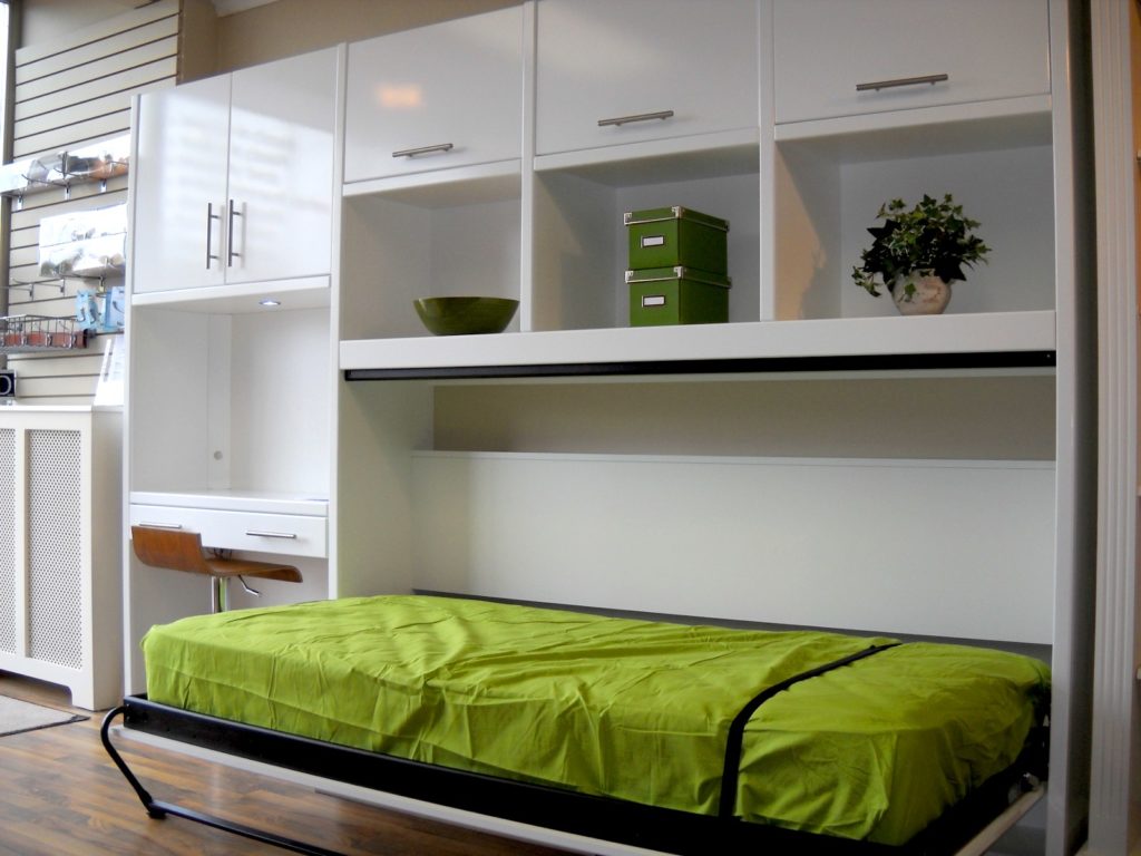 Single Rustic Murphy Bed Ediee Home Design Ikea Wood - Small Bedroom Cabinet Design , HD Wallpaper & Backgrounds