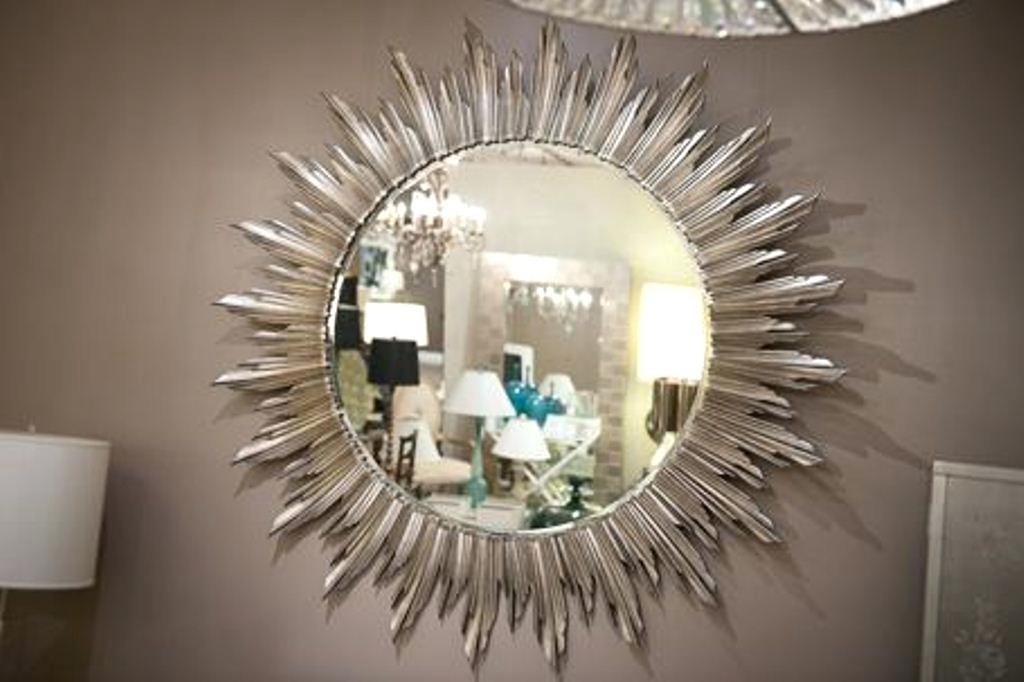 Silver Round Sunburst Dresser Mirror , HD Wallpaper & Backgrounds