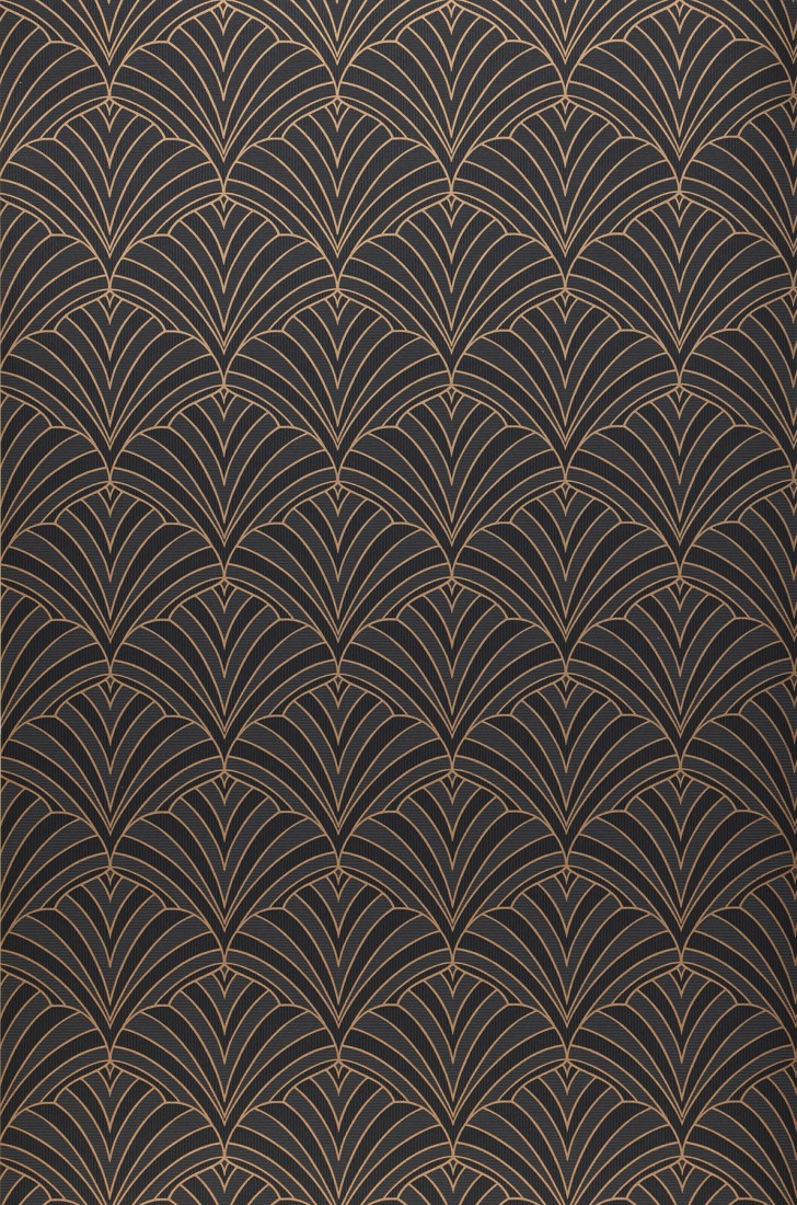 Wallpaper Ilsabe Matt Art Deco Fan Pattern Stylised - Motif , HD Wallpaper & Backgrounds