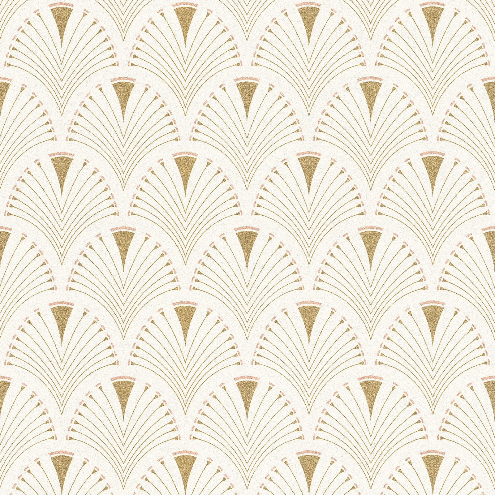 Rasch Modern Art Deco Fan Wallpaper Shimmering Textured - Art Deco Wallpaper Nz , HD Wallpaper & Backgrounds