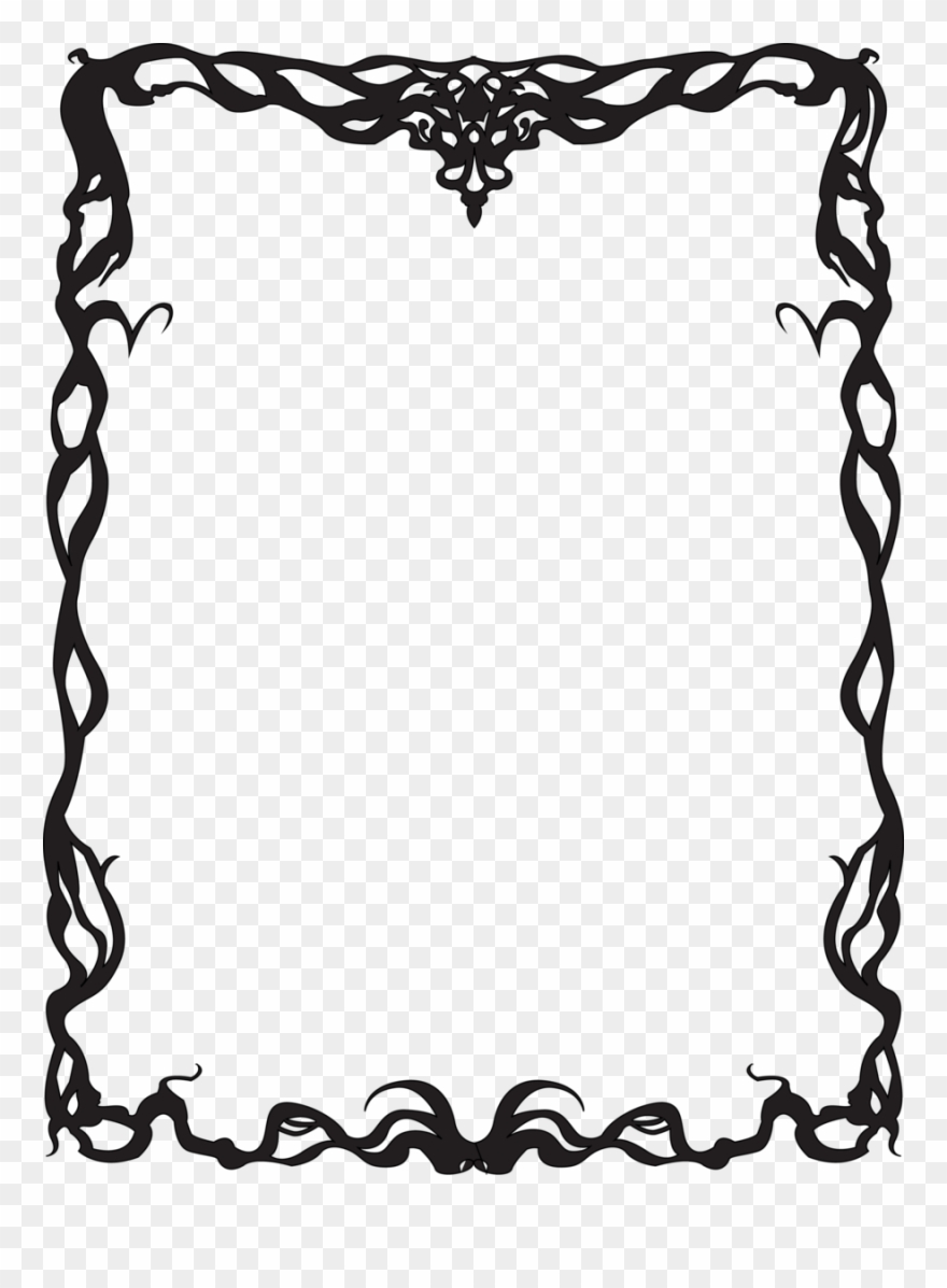 Art Nouveau Border Clip Art Images - Art Nouveau Border Png , HD Wallpaper & Backgrounds