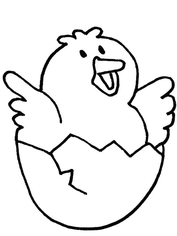 Chick Clipart Baby Hen - Chick Black And White Clip Art , HD Wallpaper & Backgrounds