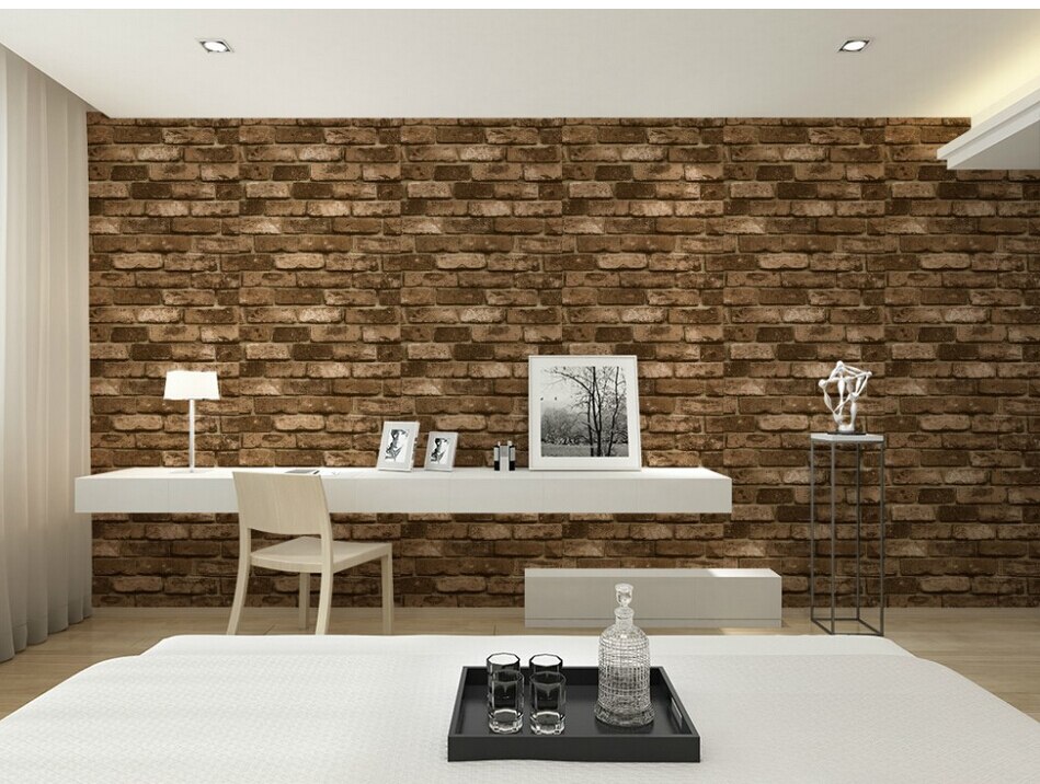 3d Vinyl Vintage Shabby Brick Stone Design Wallpapertv - ورق جدران طوب احمر , HD Wallpaper & Backgrounds