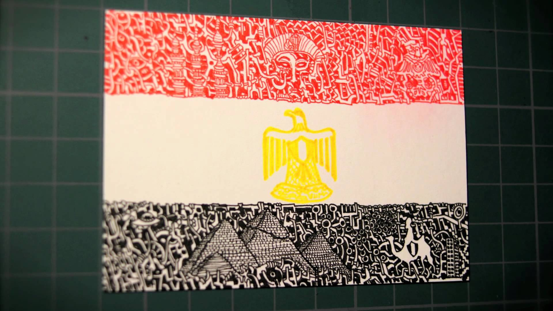 Egypt Flag Wallpaper - Drawing Of Egypt Flag , HD Wallpaper & Backgrounds