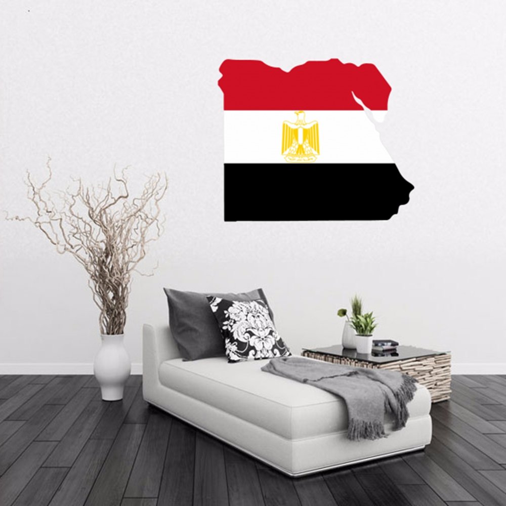 Egyptian Flag Map Of Egypt Wall Vinyl Sticker Custom - Wanderlust Wall Design , HD Wallpaper & Backgrounds