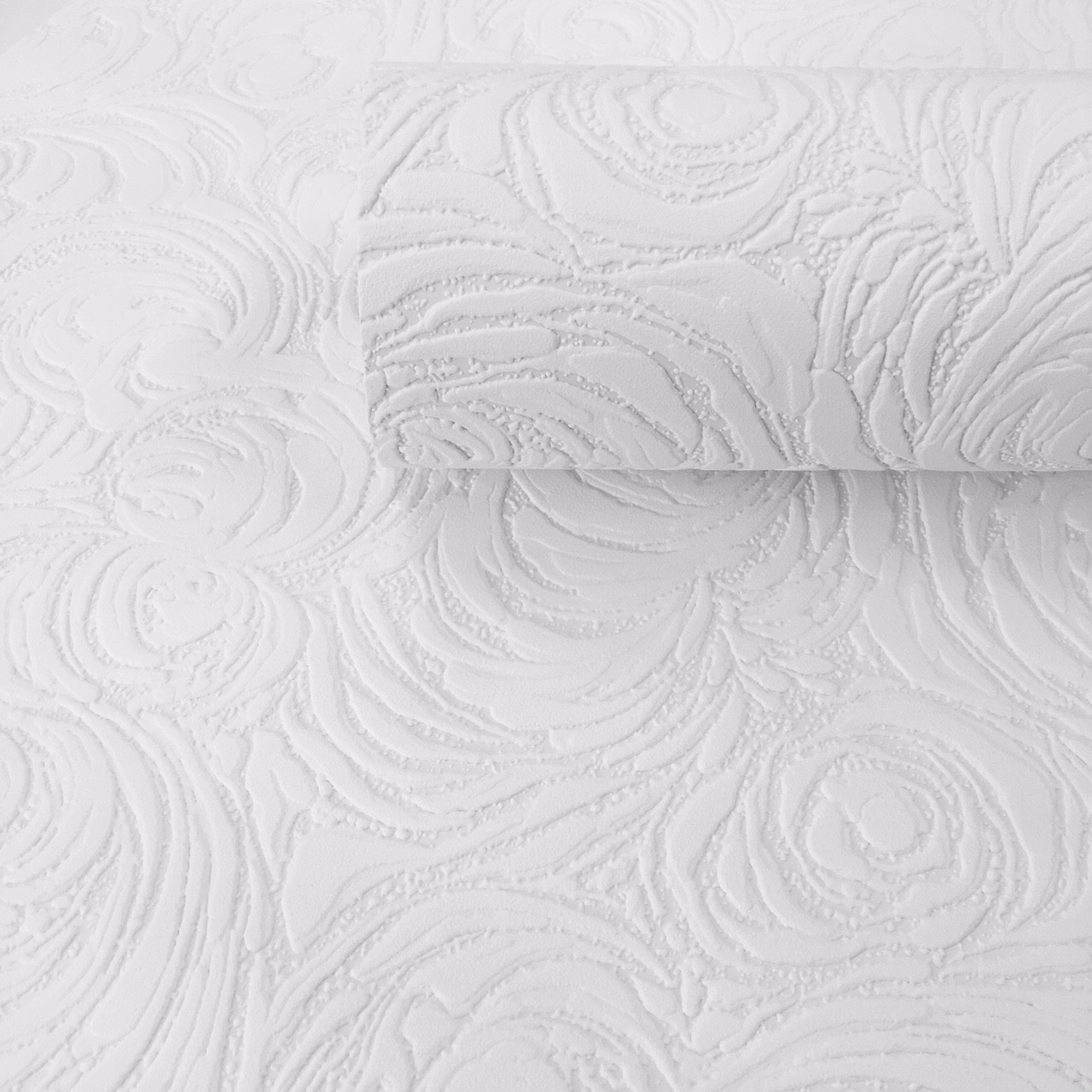 Rose Swirl White Blown Vinyl Wallpaper By A - Motif , HD Wallpaper & Backgrounds