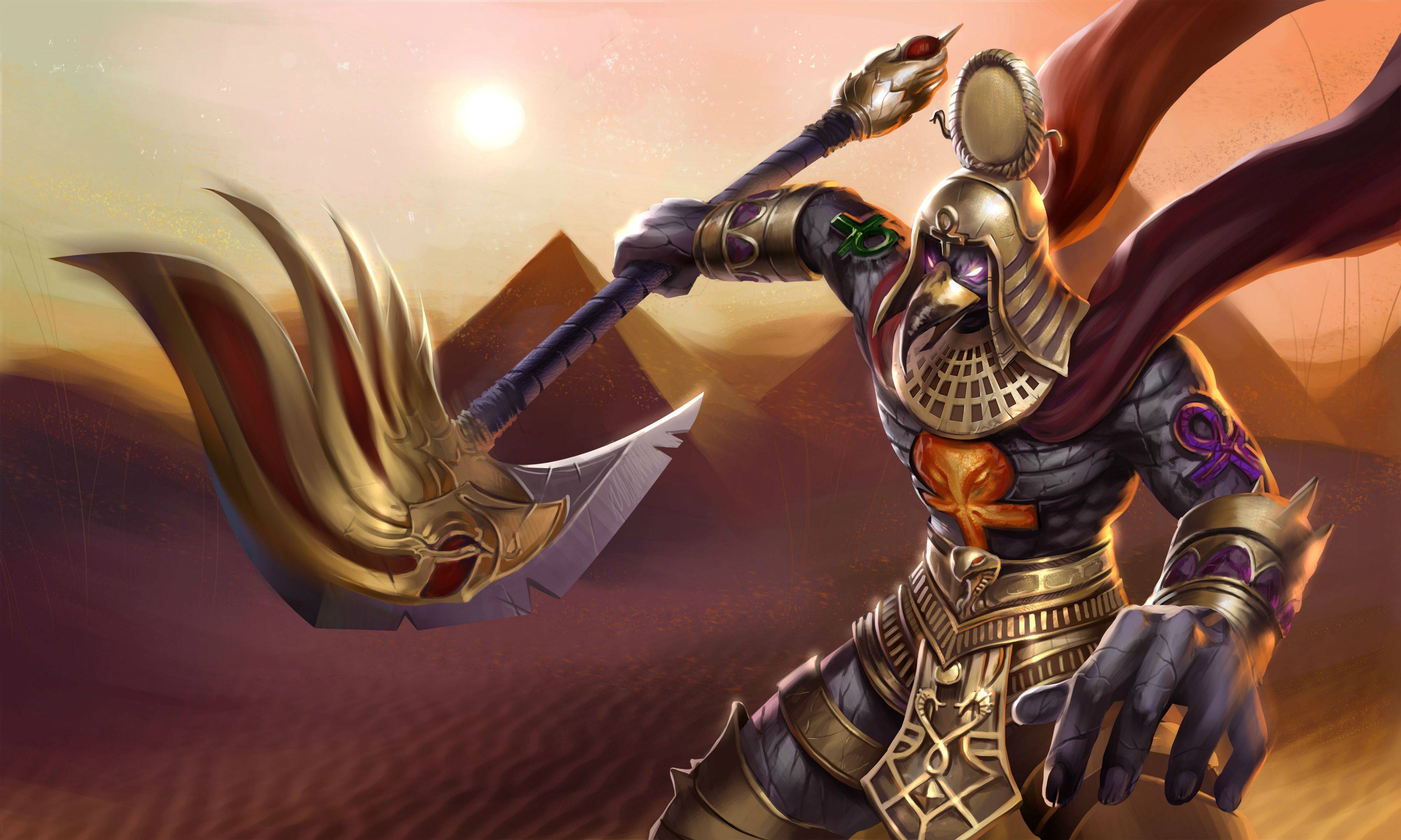 Egyptian Gods Wallpapers > - Anubis Egyptian God Card , HD Wallpaper & Backgrounds