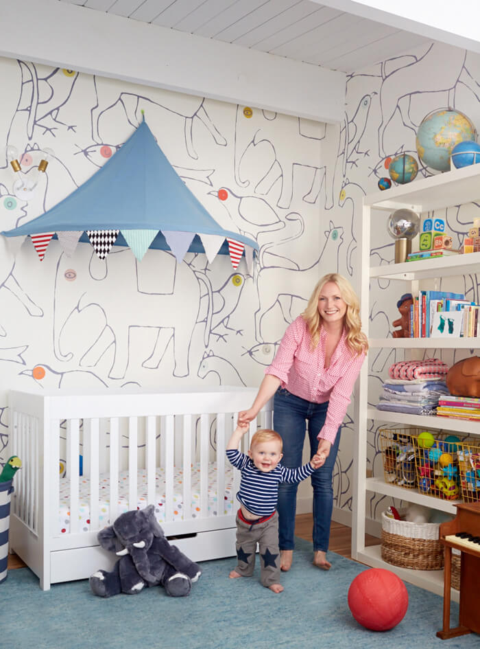 Charlie's Circus-themed Nursery Shop The Look - Emily Henderson Circus Nursery , HD Wallpaper & Backgrounds