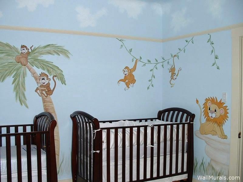 Jungle Theme Nursery Wall Murals , HD Wallpaper & Backgrounds