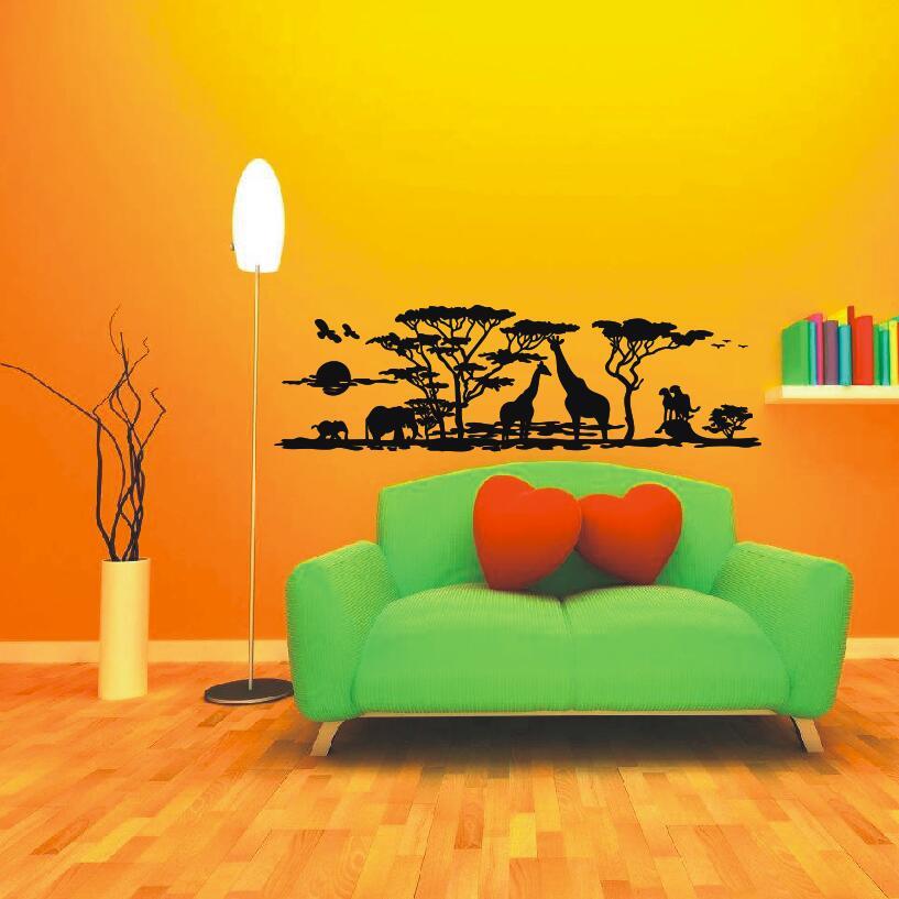 Safari Silhouette Wall Stickers , HD Wallpaper & Backgrounds