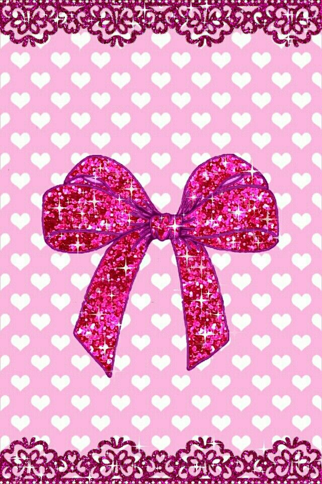 Pink Lace Bow Wallpaper - Sparkly Bow , HD Wallpaper & Backgrounds