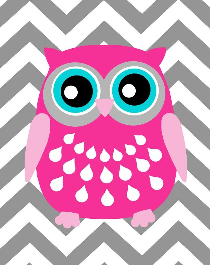 Retro Owl Background - Cute Owl Wallpaper Cartoon , HD Wallpaper & Backgrounds