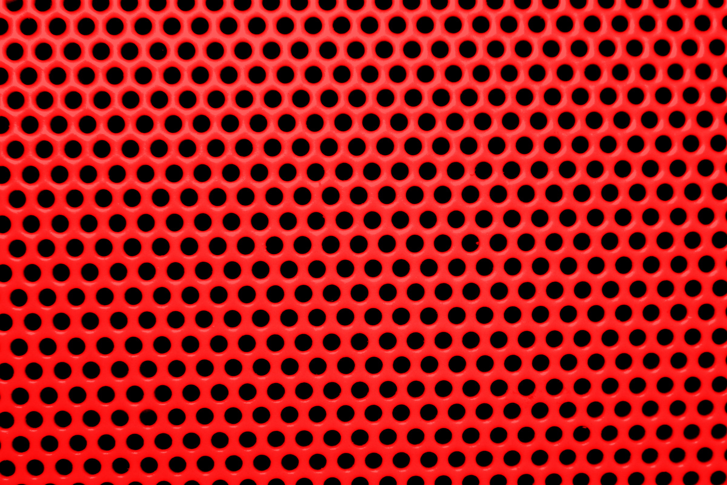 Bright Red Mesh With Round Holes Texture - Metal Wall With Holes , HD Wallpaper & Backgrounds