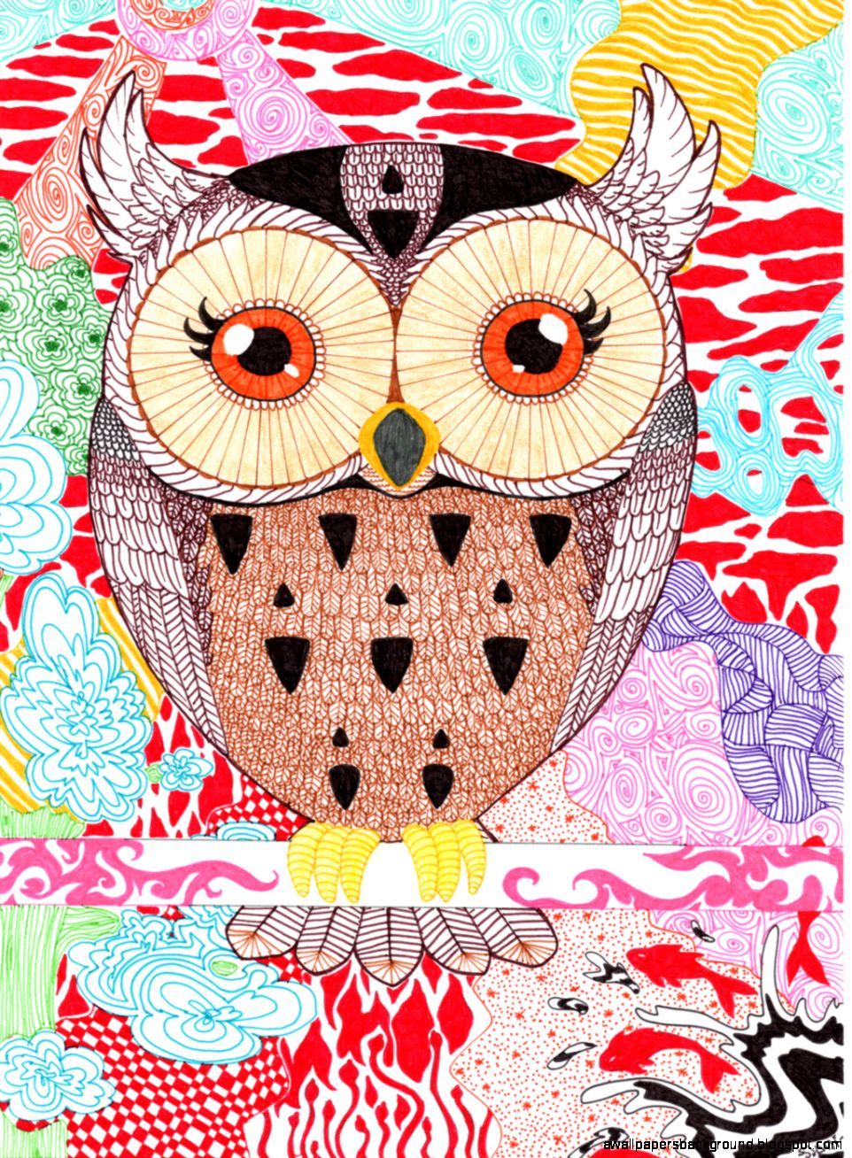 28 Collection Of Cartoon Owl Drawing Tumblr - Background Tumblr Owl Cute , HD Wallpaper & Backgrounds