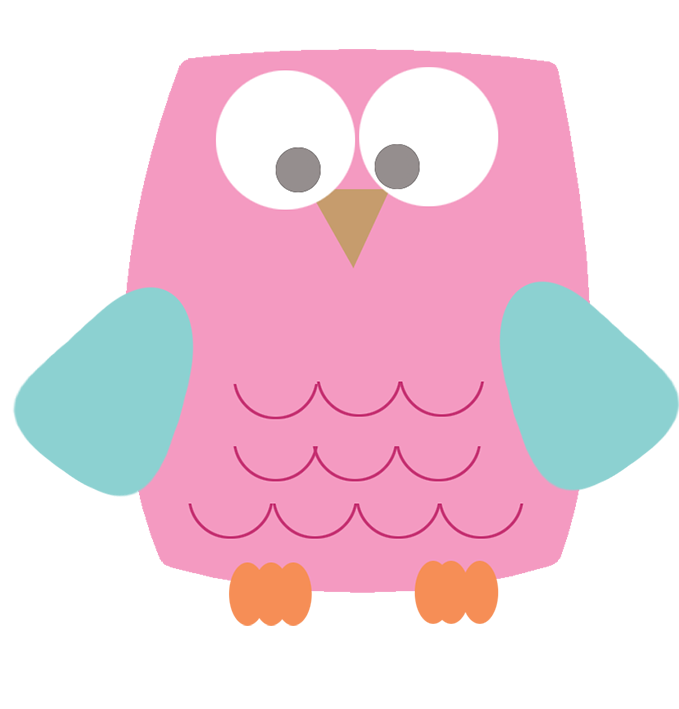 Owl Clipart Pink - Shapes Cute Clipart Png , HD Wallpaper & Backgrounds
