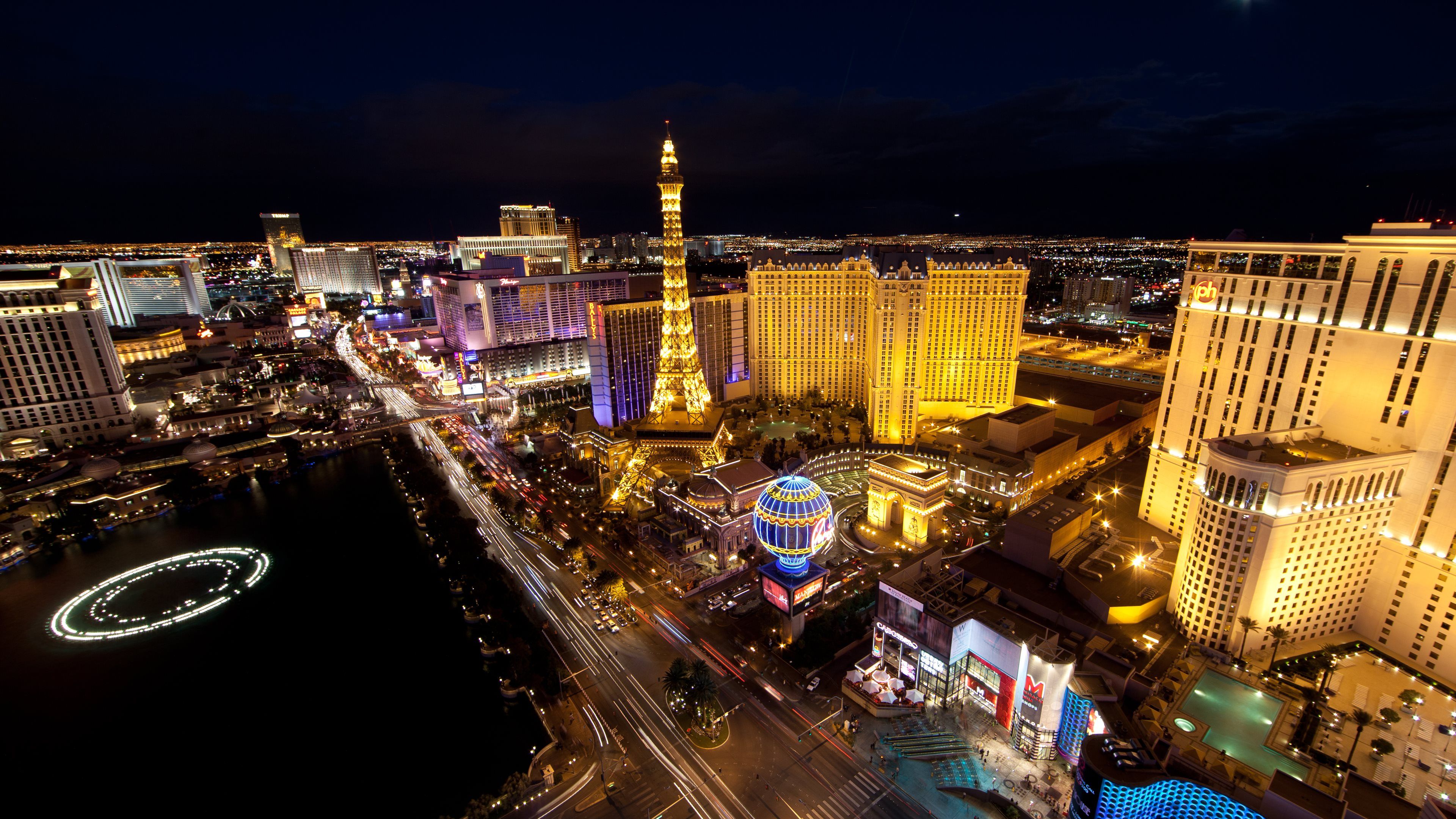 Las Vegas Wallpapers Widescreen ~ Desktop Wallpaper - Paris Hotel And Casino , HD Wallpaper & Backgrounds