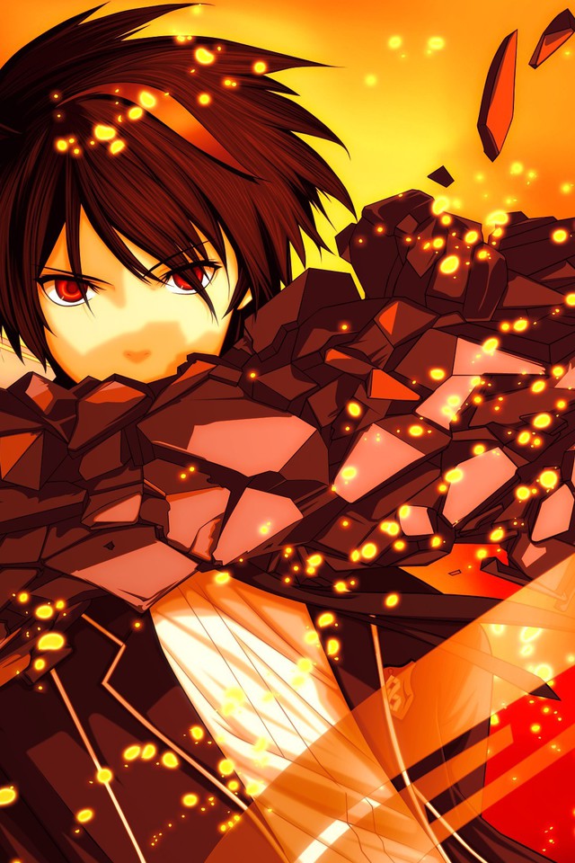 Guilty Crown Wallpaper Iphone Group 52 Download For - Anime Boy With Red Hair And Fire , HD Wallpaper & Backgrounds