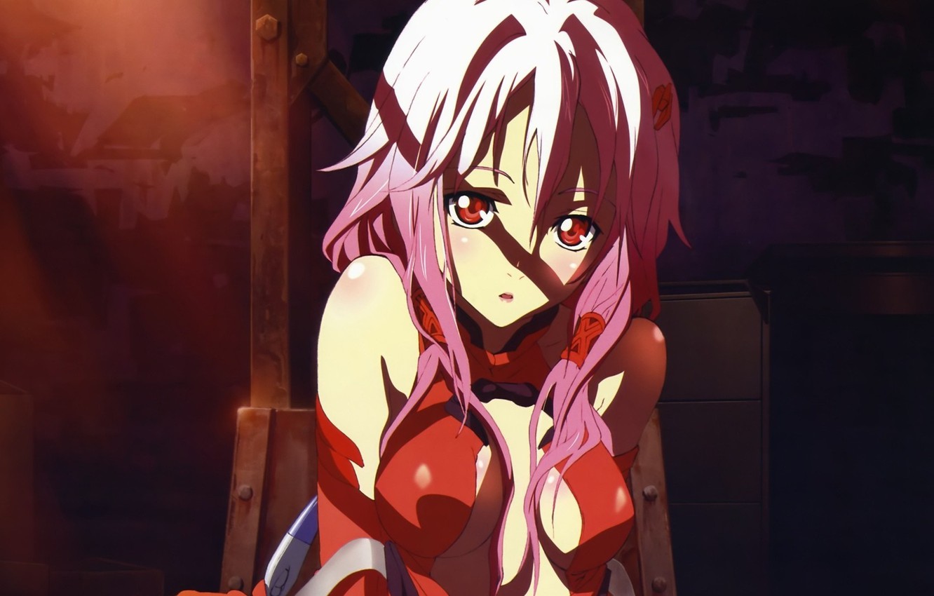 Photo Wallpaper Light, Face, Shadow, Red Eyes, Art, - Guilty Crown Inori Png , HD Wallpaper & Backgrounds